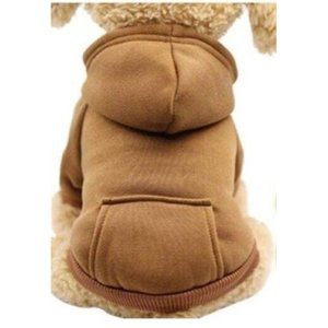 Dog hoodie - Small orMedium. Pull-over Brown hoodie with pocket. Lotus & Ladybug